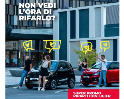 Anche tu non vedi l’ora di rifarlo? RIPARTI CON LIGIER! Anche tu non vedi l’ora di rifarlo? RIPARTI CON LIGIER!